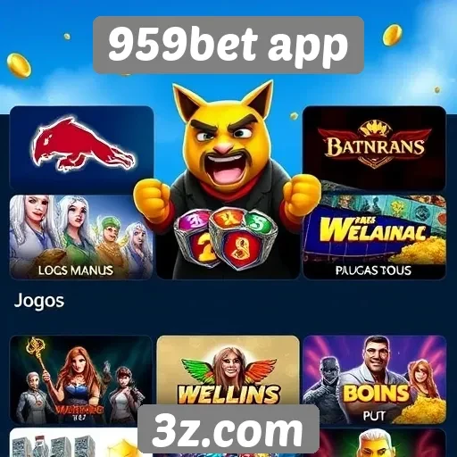 Variedade de jogos disponíveis no 959bet app